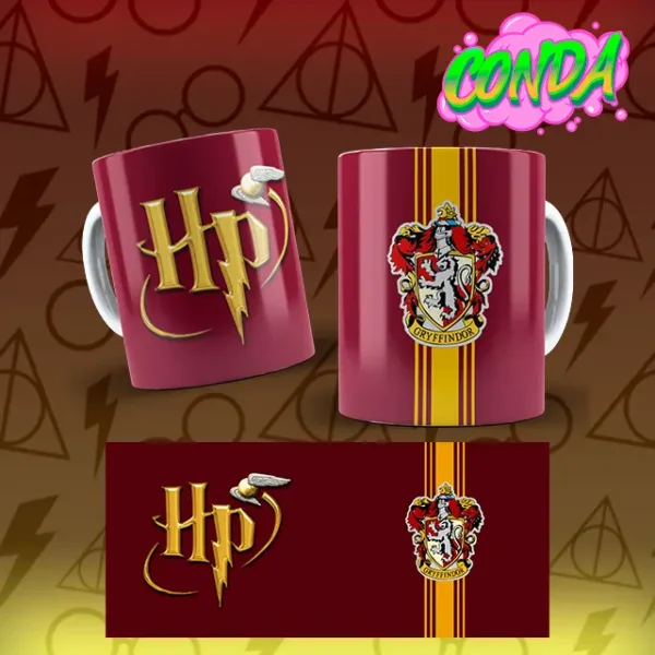 Tasa de grifindor con el diseño de Harry Potter