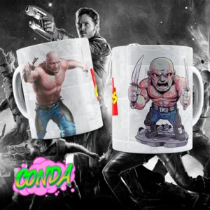 Taza de Drax con Diseño de Marvel Comics: Versión Animada y Cinematográfica