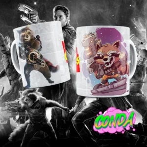 Título: Taza de Rocket con Diseño de Marvel Comics: Versión Animada y Cinematográfica